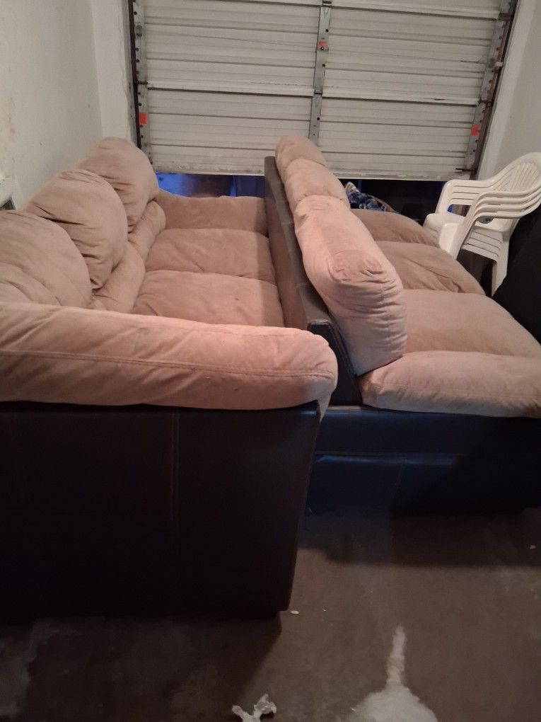 2 Piece Brown Sectional