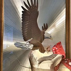R J Smith Bald Eagle Reflective Foil Art