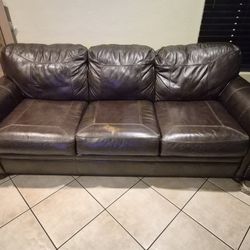 Leather Couches. Dark Brown