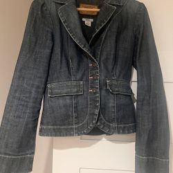 Vintage GUESS Womens Sz S Denim Jacket Blazer Georges Marciano 80s 90s USA Denim