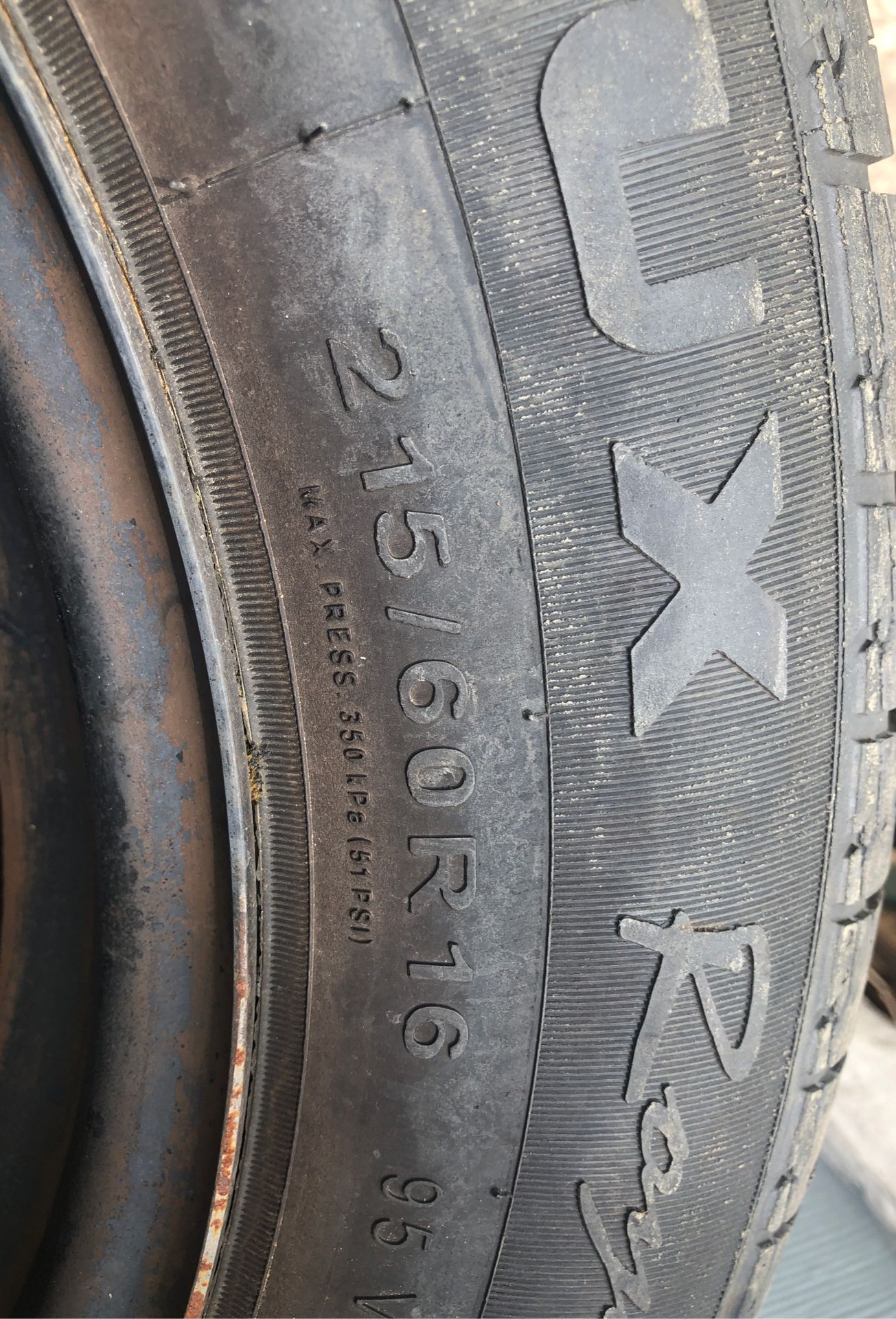 215/60R16 tires