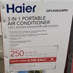 Haier 9000 BTU 3 In 1 Portable Air Conditioner 
