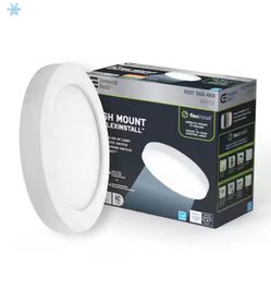 Flexinstall LED 8 in. White Disklight Recessed Ceiling Light for Home with 5CCT + DuoBright Dimming
