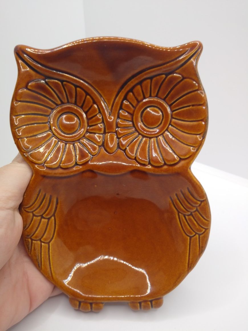 Cracker barrel owl trinket soap dish