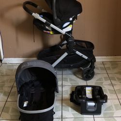 LIKE NEW GRACO MODES NEST TRAVEL SYSTEM STROLLER CAR SEAT AND BASSINET 3 IN 1