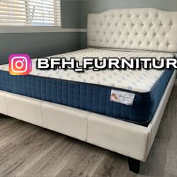 New Queen Beds W. Orthopedic Mattresses Included.. Camas Com Colchones 