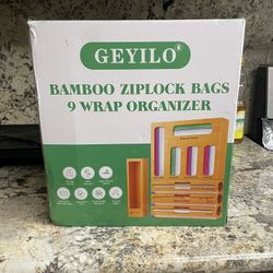 GEYILO BAMBOO ZIPLOCK BAGS 9 WRAP ORGANIZER