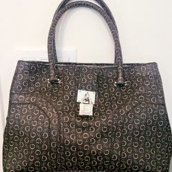 GUESS Satchel Monogram Purse (Like NEW)