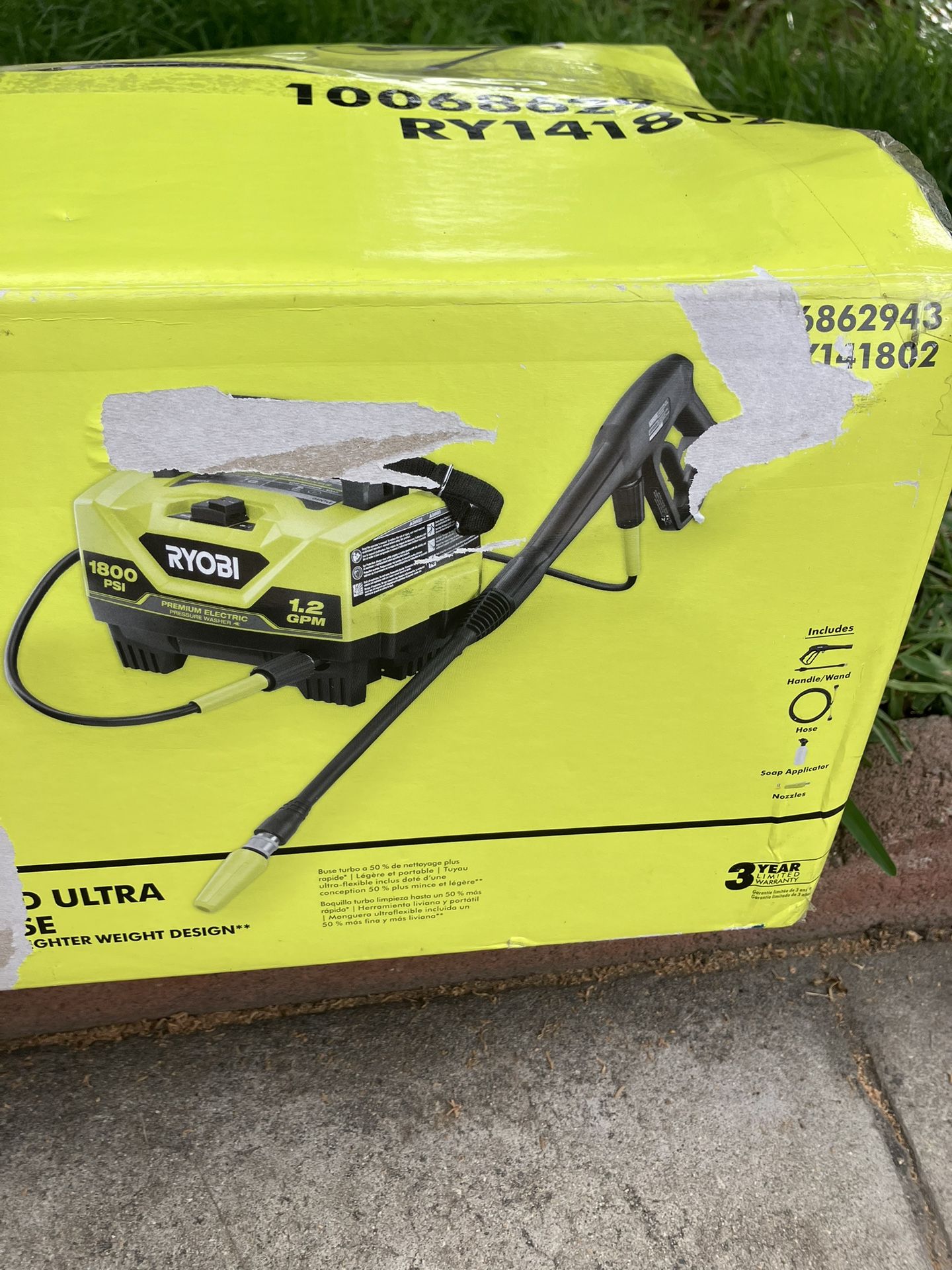 Ryobi 1800 PSI Electric Pressure Washer Used (normal Wear)