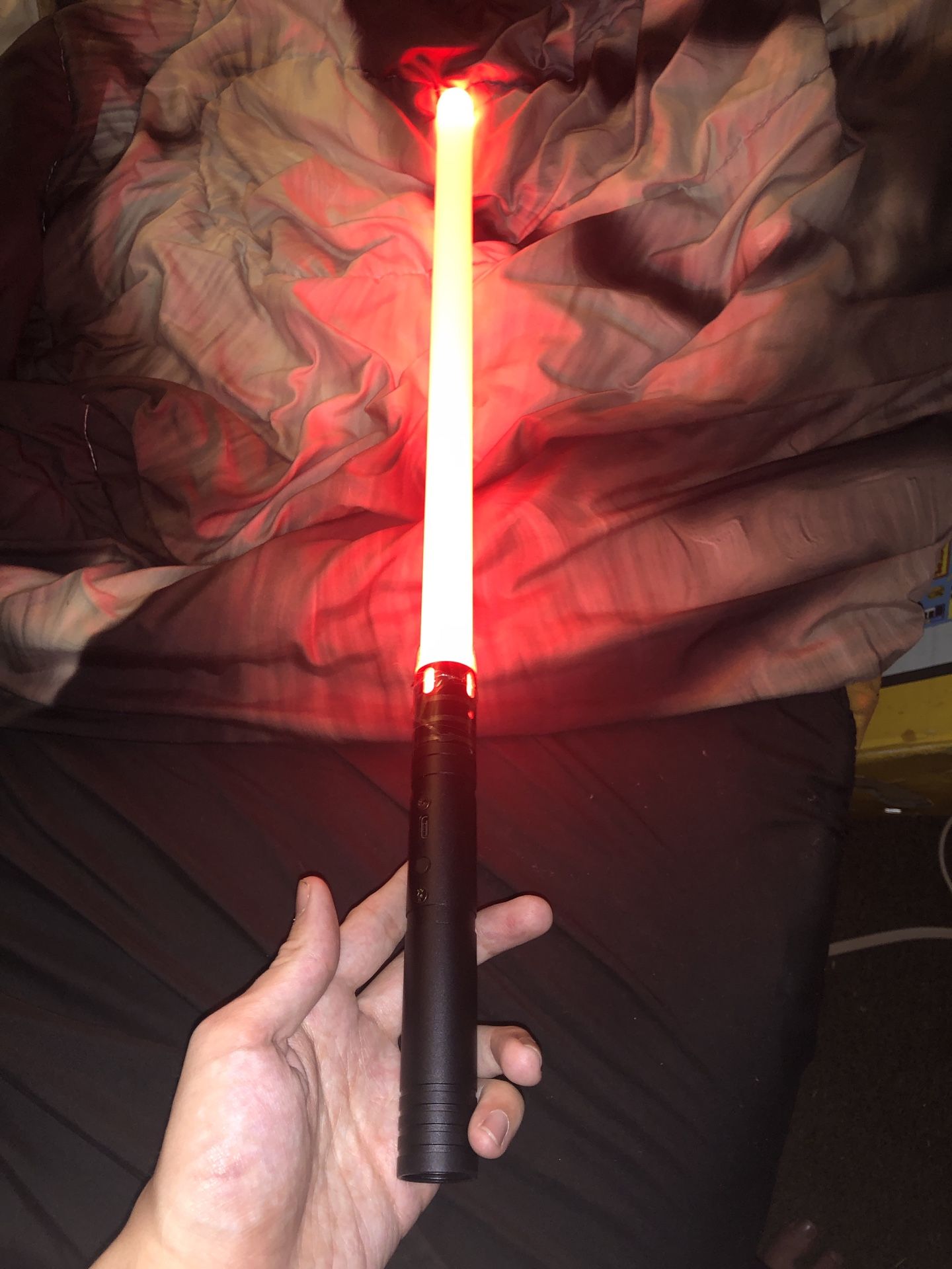 Lightsaber with metal flashlight color changing grip