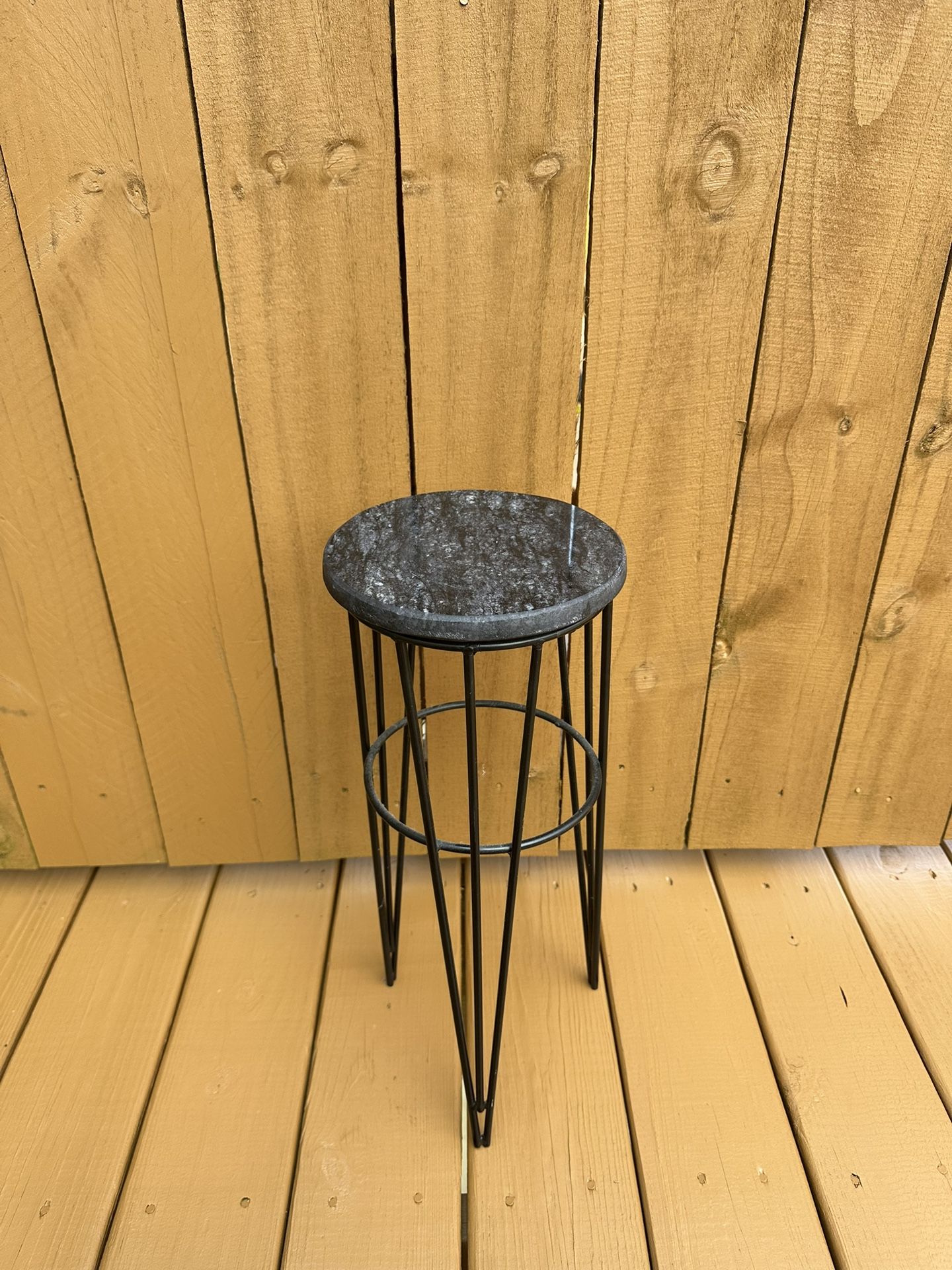 Black Pedestal Plant Stand Side Table