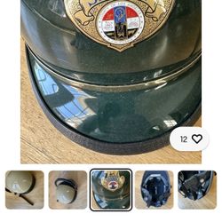 VINTAGE CHIPS LA COUNTY SHERIFF MOTORCYCLE HELMET GREAT CONDITION UNIQUE AND COLLECTIBLE ITEM CASH ONLY