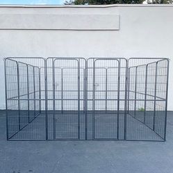 BRAND NEW $360 Dog 16-Panel Playpen, 10x10x5ft Tall Heavy Duty Pet Exercise Fence Crate Kennel Gate