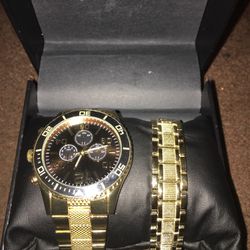 Gold And Black Watch