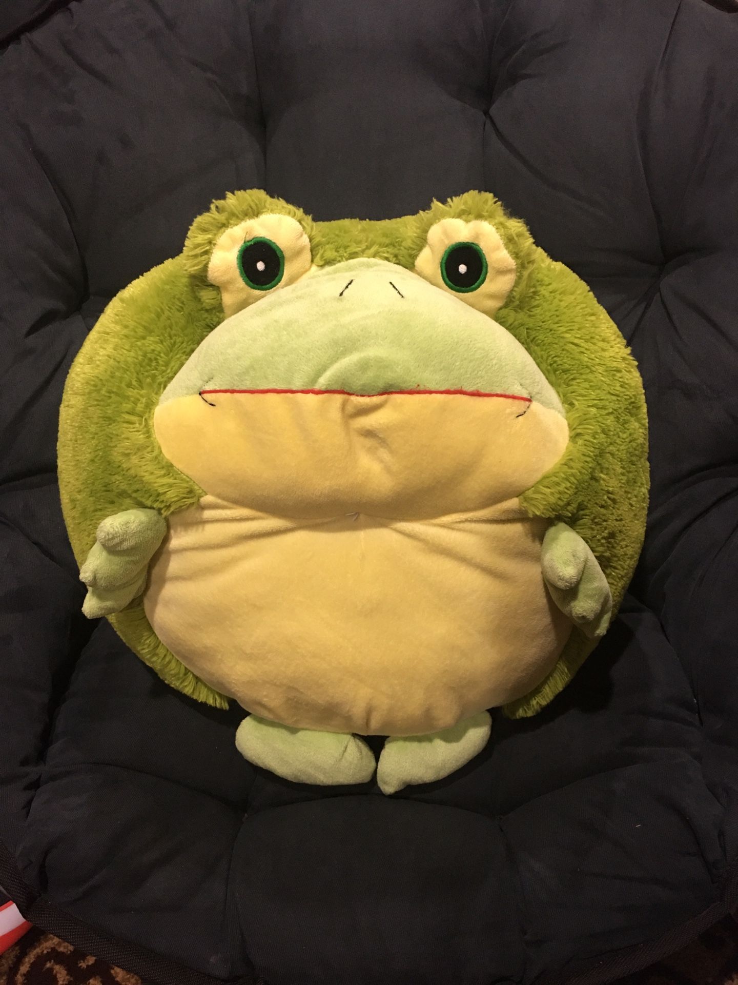 Large Frog Plush Pillow