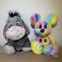 Eeyore & Rainbow Mickey Plush