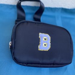 Black Belt Bag Fanny Pack With The Letter B