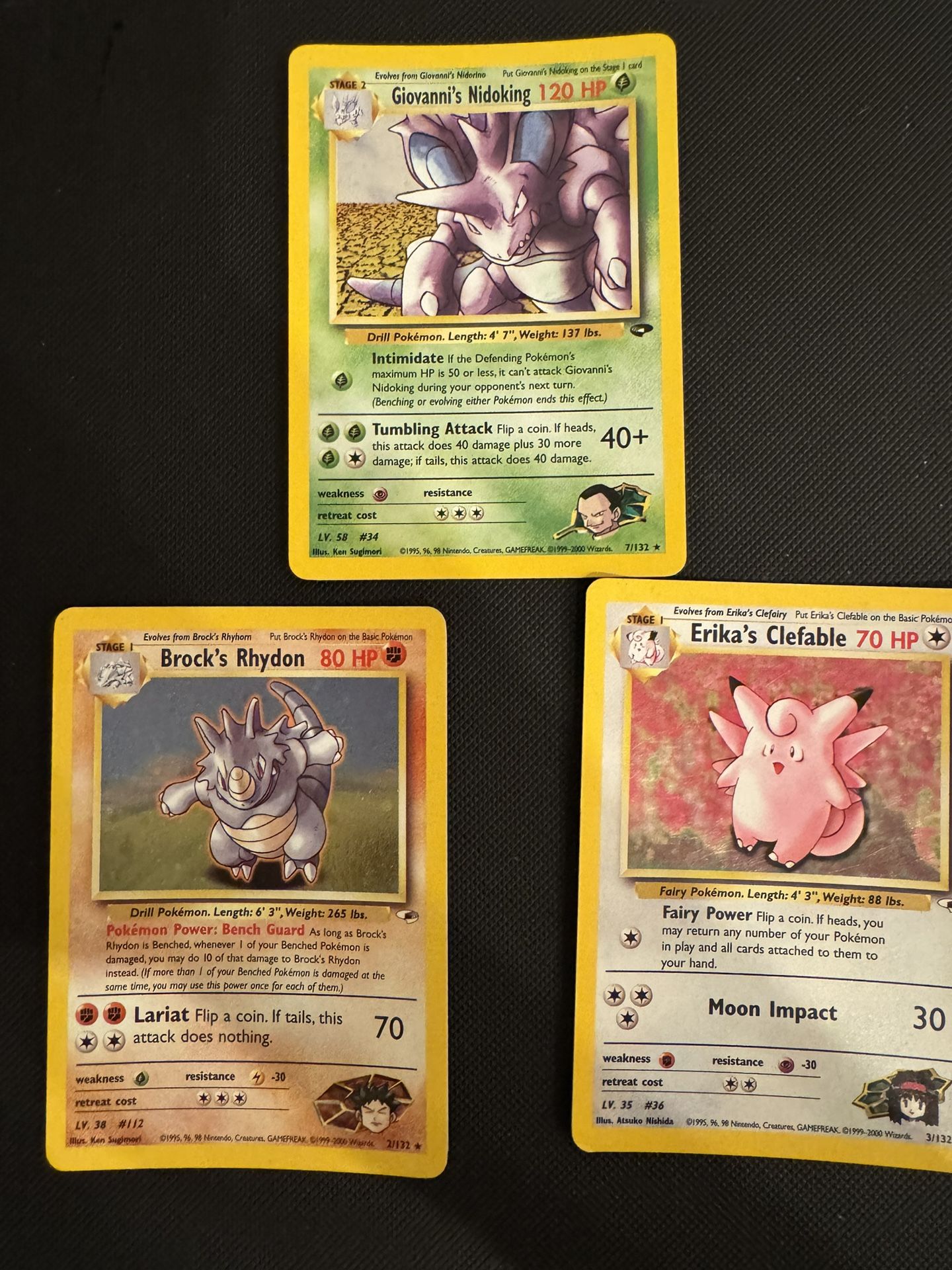 Gym challenge Holo Lot Vintage Pokemon Cards