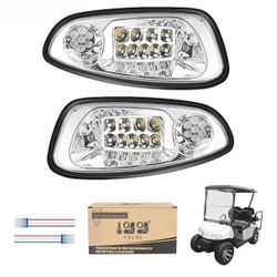 10L0L Golf Cart Head Light Kit for EZGO RXV 2008-2015 Gas & Electric Golf Cart - Front Driver Side and Passenger Side Replace 12V Headlights Light Kit
