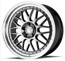 18x8.5 AodHan AH02 Hyper Black w/Machined Lip (DPF®) Wheels