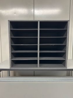 Office Mail Sorter / Mail Slot Organizer - 14 Compartments - Black