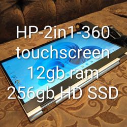 Touchscreen Laptop tablet-HP Pavilion-cd000dx-2in1-360-core i5-12gb Ram-256gb HD SSD Solid.