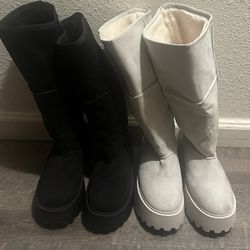 2 Pair fleece lined Boots
