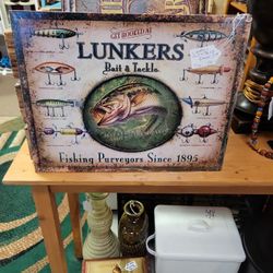 Lunkers Tin Sign 
