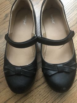 Cat & Jack Girls Black Shoes With Velcro