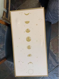 Pink and Gold Moon Wall Art
