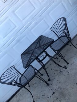WROUGHT IRON BISTRO SET 3 PIECES