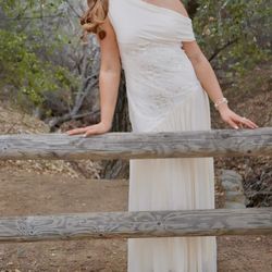 Off Shoulder Mesh Floral Embroidered Maxi  Dress