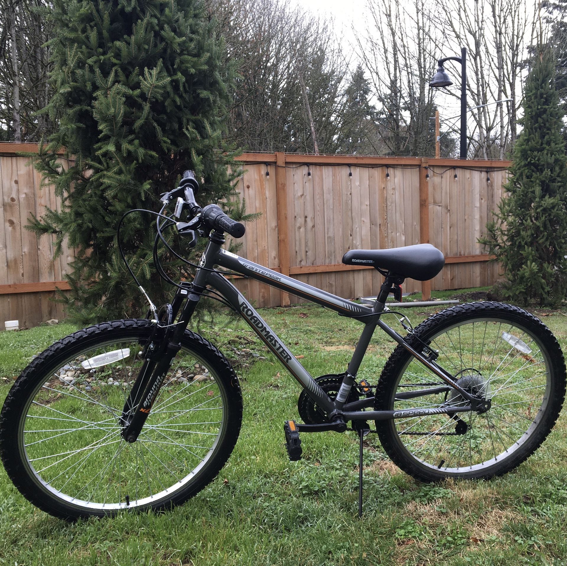 Grey Roadmaster Bike