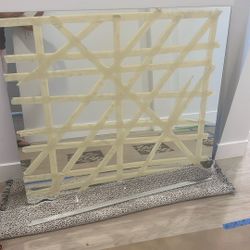 42 H x 46 W Frameless Mirror With Mounting Track