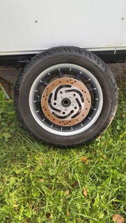 Harley Davidson rim and tire