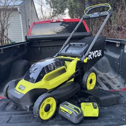 RYOBI 40V HP Brushless 20 in. Cordless Battery Walk Behind Push Lawn Mower with 6.0 Ah Battery and Charger 