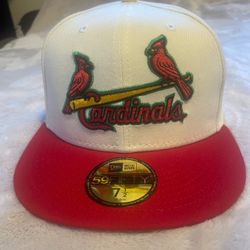 New Era 59FIFTY St. Louis Cardinals 125th Anniversary Cream Red Fitted Hat 7 1/2
