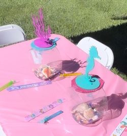Mermaid themed plastic lot