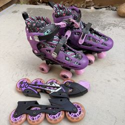 Roller Derby Adjustable Combo Inline Skates & Roller Skates