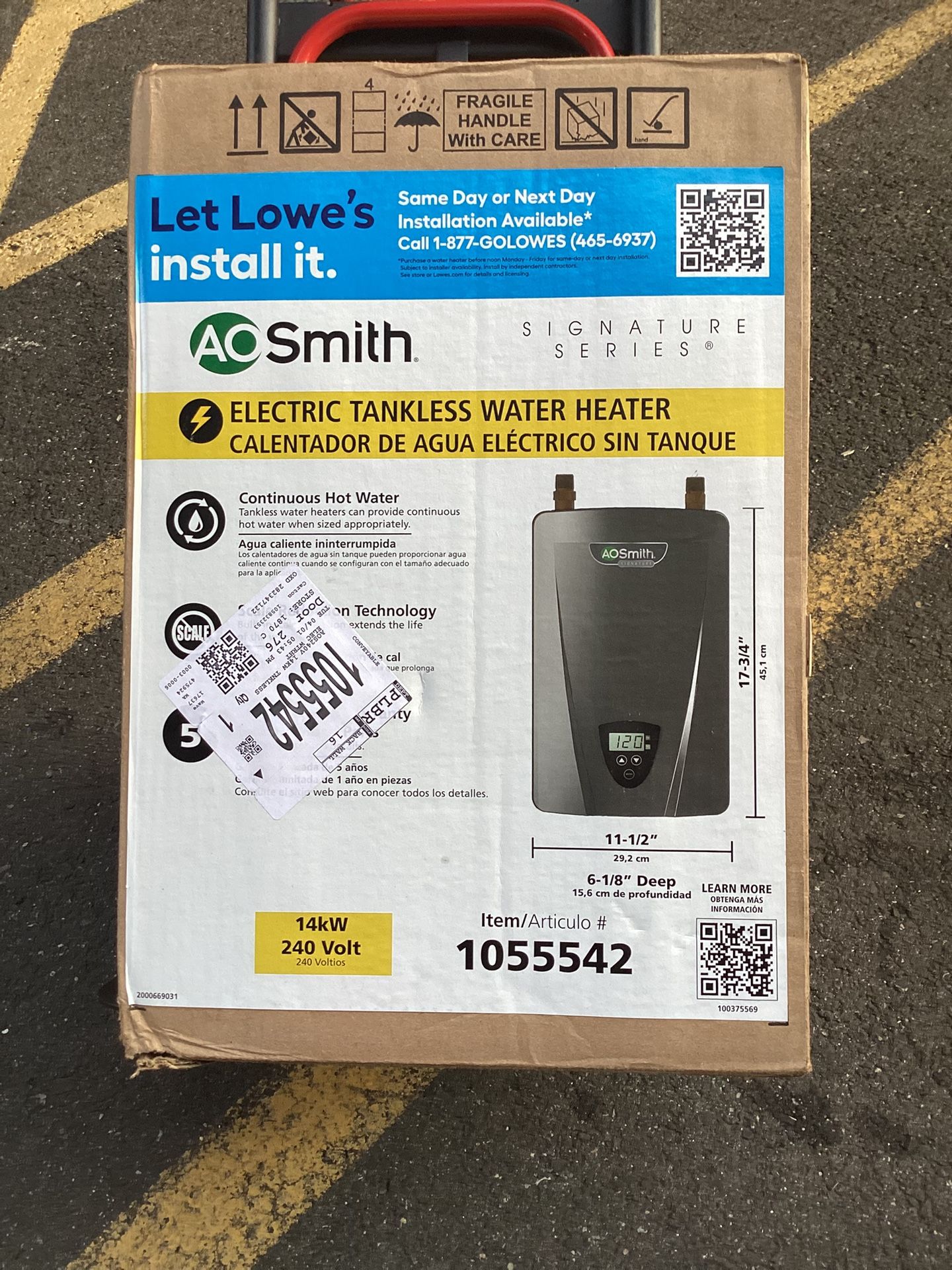 AO smith Electric Tankless Water heater - Main Image