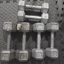 10 Pounds Dumbbells Set 15 Pounds Dumbbells Set  20 Pounds Dumbbells Set Solid Hex Dumbells Curl Weight Exercise Workouts