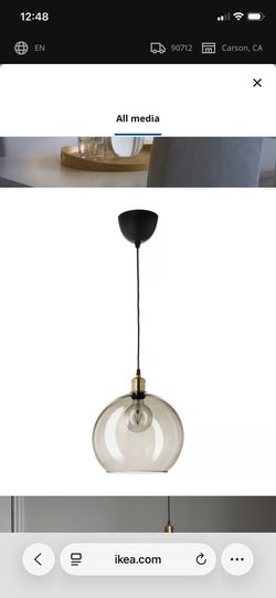 IKEA glass pendant lights and hardware