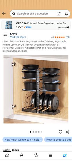 Pots and Pans Organizer and Plastic Lids organizer