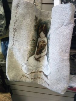Willow Tree "Forever True Forever Friends" Tapestry Tote Bag designed by Susan Lordi. 