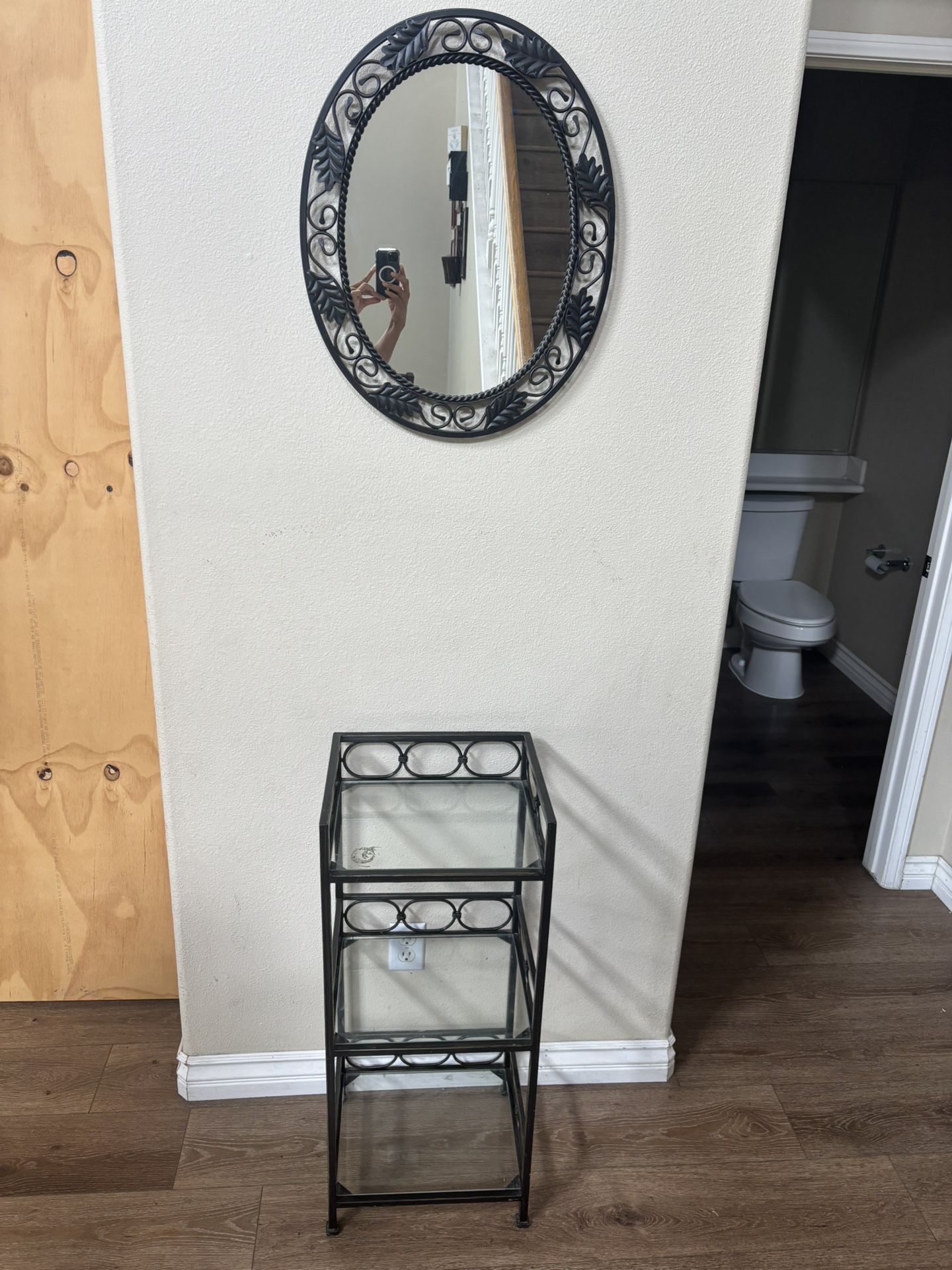 Iron Mirror And Stand