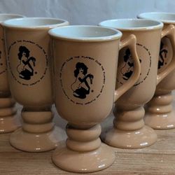 Lot Of 5 Vintage 1970s Playboy Club Coffee Mugs Originals From Chicago Club READ