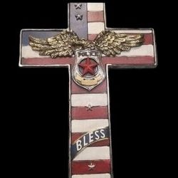 Police Cross Wall Decor