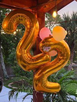 FREE Number Two Mylar Balloons