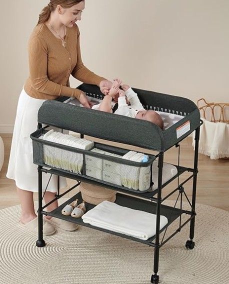 Adjustable Height Diaper Station