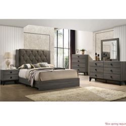 Beautiful Modern King size Complete Bedroom Set. Mattress Sold Separately 
